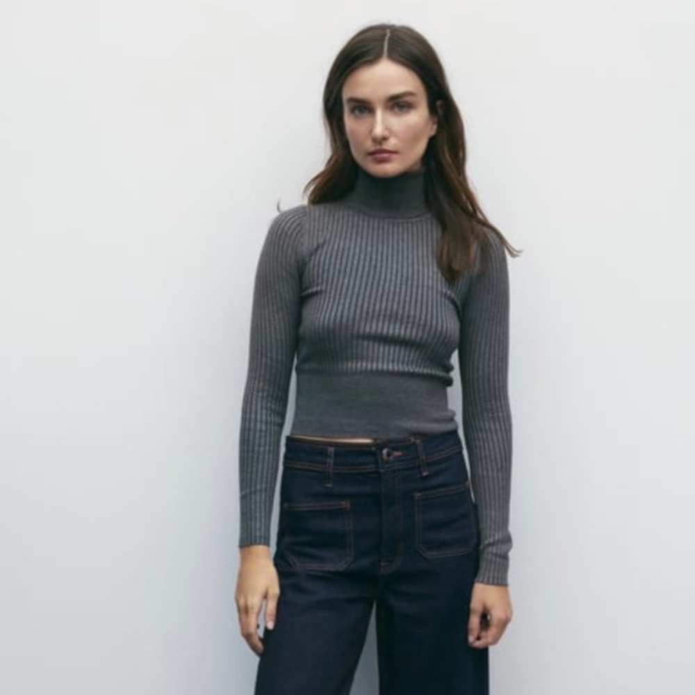 NWT Zara Ribbed Knit Turtleneck Sweater